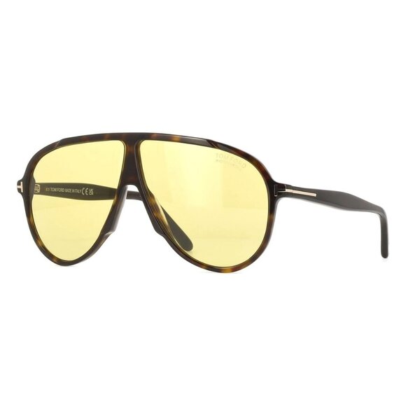 New TOM FORD Vladimir Havana Aviator FT1211/S 52E Sunglasses Women - Picture 1 of 4
